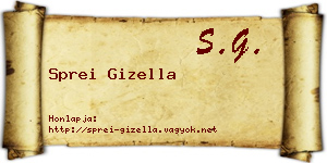 Sprei Gizella névjegykártya